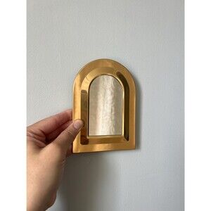 Vintage Mini Brass Arch Framed Mirror